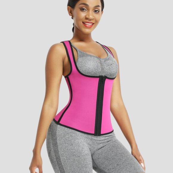 BodyHeat 7-Boned Sauna Vest, Hot Pink - Picture 4 of 12